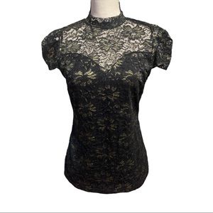 Lace black and gold shirt form Agaci